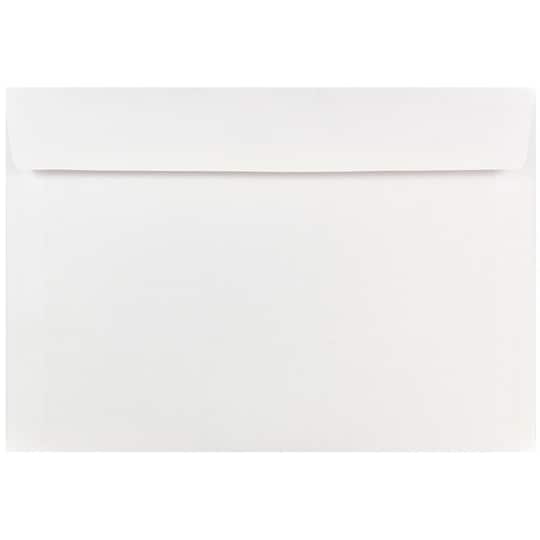 JAM Paper 7" x 10" White Booklet Commercial Envelopes, 50ct.